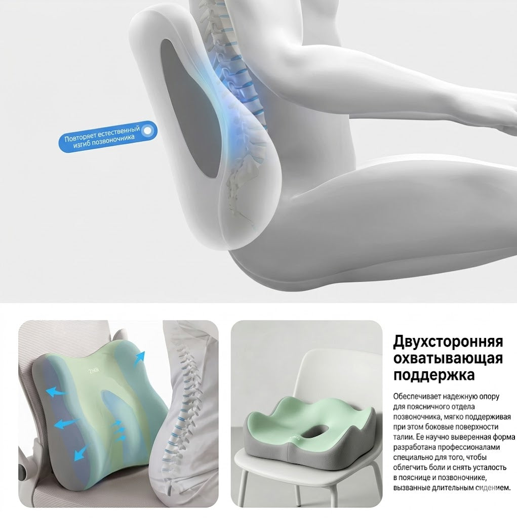 BackDrive™ – Coussin Lombaire Ergonomique en Mousse à Mémoire de Forme
