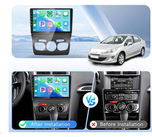 Autoradio Apple CarPlay sans fil pour Citroën C4 Phase 2 (2011-2018) - Écran tactile Android Auto GPS